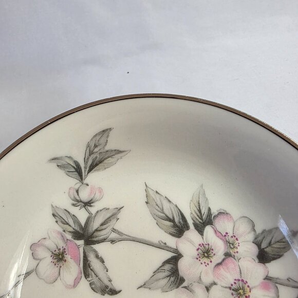 FOUR Manor House Spring Glory Fruit Bowls Pink & White Floral Gray Leaves - Picture 14 of 15